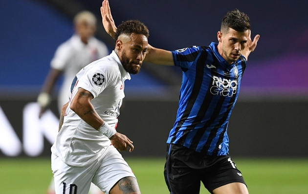 Neymar trong trận đấu với Atalanta.