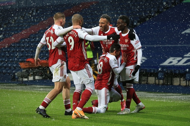 Arsenal đã ghi bàn trong tất cả 25 lần gặp West Bromwich tại Premier League (đạt hiệu suất 100%), thành tích tốt nhất trong lịch sử giải đấu.