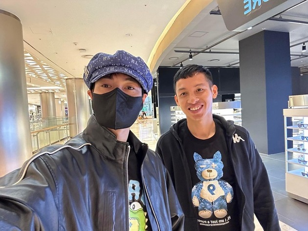 Đỗ Hùng Dũng tái ngộ Nguyễn Văn Toàn. Ảnh: FBNV.