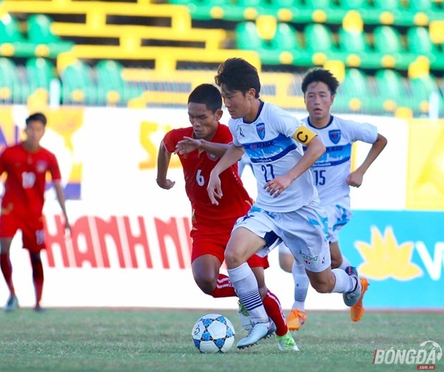 U21 Yokohama vùi dập U21 Myanmar với 5 bàn không gỡ. Ảnh: Đình Viên.