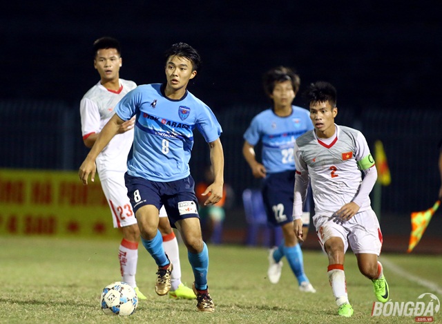 U21 Việt Nam bại trận trước U21 Yokohama. Ảnh: Đình Viên.