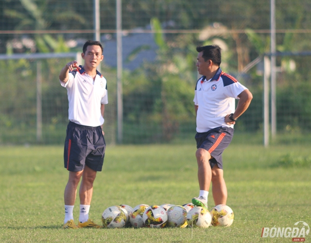 Vũ Phong và Nguyễn Minh Dũng sẽ đồng hành với Minh Phương trên cabin huấn luyện SHB Đà Nẵng năm nay. Ảnh: Tuân Nguyễn.