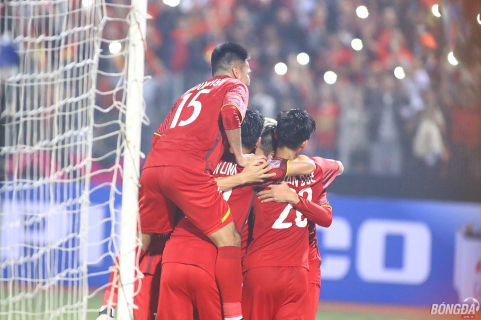 Việt Nam giành chiến thắng trước ĐT Campuchia. Ảnh: Đình Viên.