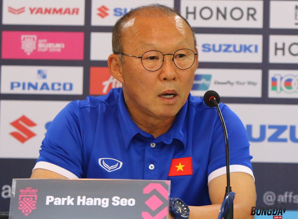 HLV Park Hang-seo hài lòng về học trò. Ảnh: Đình Viên.