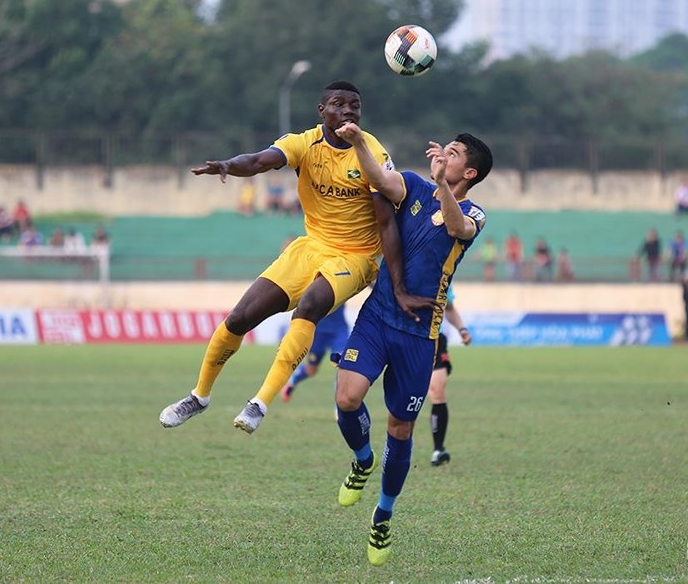 Thanh Hóa không thể giành chiến thắng trước SLNA. Ảnh: BNA.