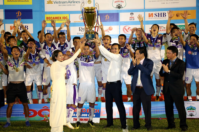 U21 Hà Nội lần thứ 5 vô địch giải U21 Quốc gia. Ảnh: Khả Hòa.