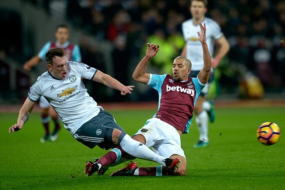 Pha phạm lỗi khá thô của Feghouli. Ảnh: Daily Mail.