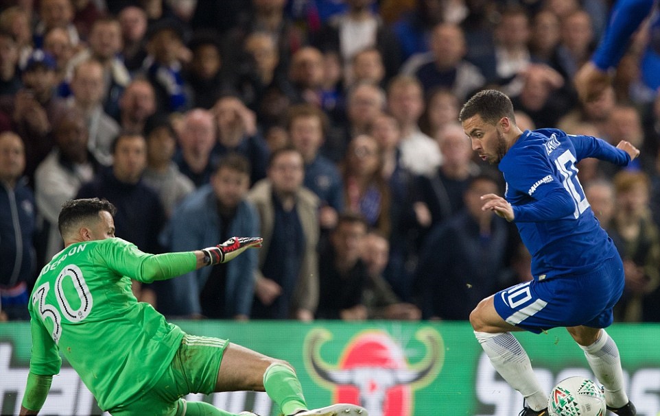 Eden Hazard tuy không lập công nhưng có một trận đấu xuất sắc.