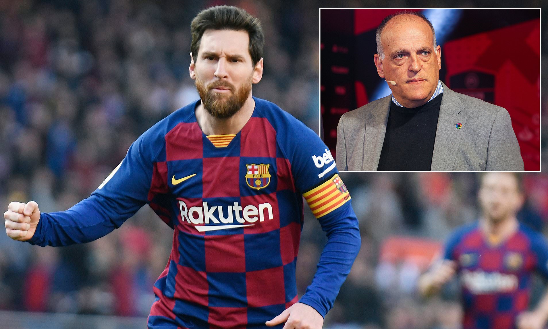 Tebas cảnh báo ý định ra đi của Messi.