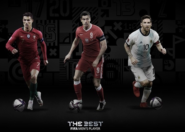 FIFA vừa công bố 3 ứng viên rút gọn cho một loạt hạng mục của giải thưởng The Best năm nay. Ở hạng mục cầu thủ nam xuất sắc nhất, bộ đôi quen thuộc Lionel Messi và Cristiano Ronaldo tiếp tục góp mặt. Ngôi sao còn lại là cái tên sáng giá - Robert Lewandowski.