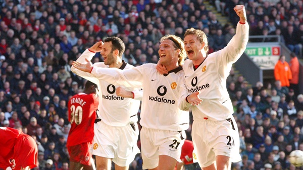 Solskjaer và Forlan khi còn là cầu thủ.