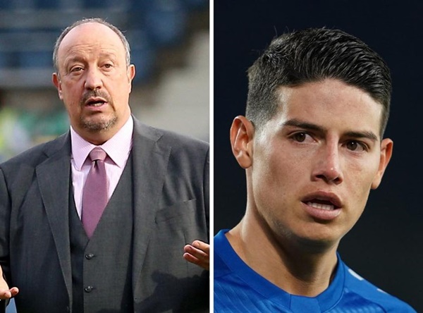 Benitez không hài lòng với thái độ của James Rodriguez.