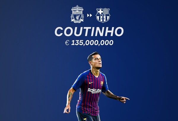 3. Philippe Coutinho (Liverpool đến Barcelona) - 135 triệu euro: Không bị chấn thương đeo bám như Dembele, thế nhưng Coutinho gây thất vọng một cách khó hiểu.