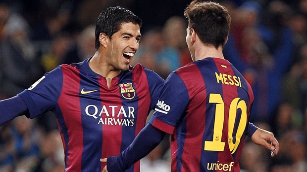 Messi và Suarez cùng có 8 bàn thắng ở La Liga.