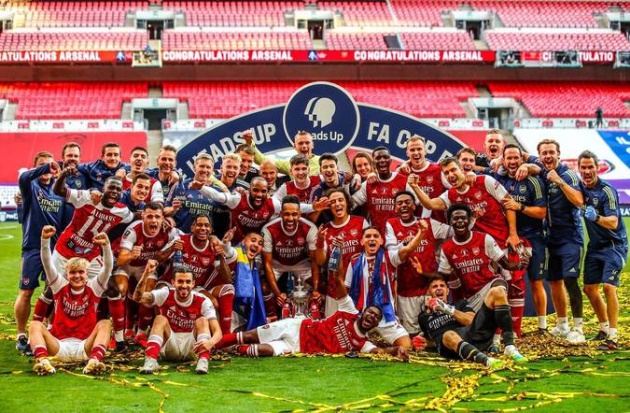Arsenal kết thúc mùa giải 2019/20 bằng chức vô địch FA Cup sau khi đánh bại Chelsea trong trận chung kết. Họ cũng chính thức có được tấm vé tham dự Europa League mùa tới.