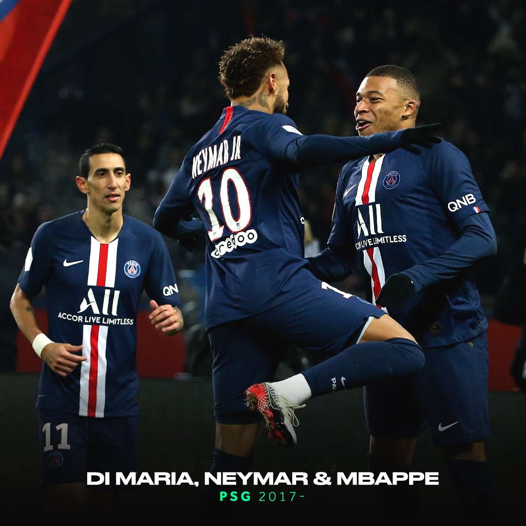 Nhưng PSG cũng sở hữu 3 cầu thủ tấn công rất đáng gờm là Angel di Maria, Neymar và Kylian Mbappe.