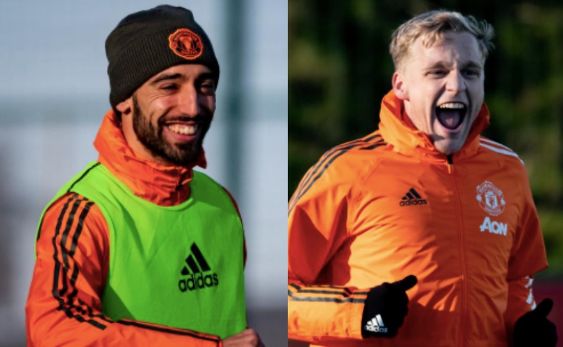 Tương tự, Bruno Fernandes và Donny van de Beek cũng có tâm trạng khá tốt trước khi bước vào trận đấu với Sheffield United.