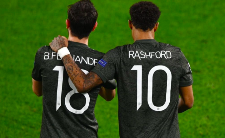 3. Man United đã có 23 bàn thắng ở đấu trường châu Âu mùa này, 15 trong số đó là do công của Bruno Fernandes (7 bàn) và Marcus Rashford (8 bàn).
