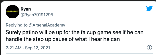 Chắc chắn cậu ấy sẽ được đá FA Cup.