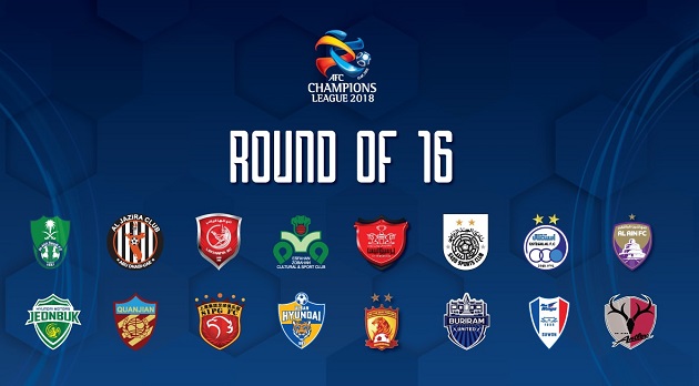 Các CLB lọt vòng 16 đội của AFC Champions League.