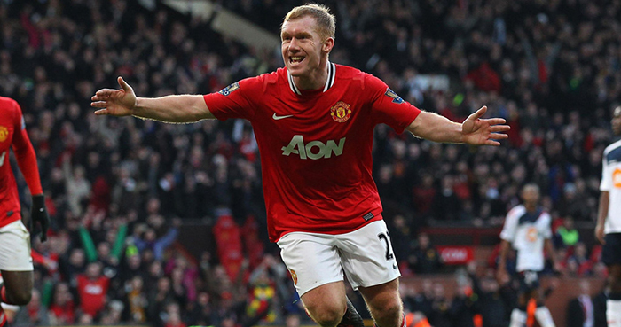 Ở cấp CLB, Paul Scholes cả sự nghiệp chỉ khoác áo duy nhất Man Utd. Ảnh: Getty Images.