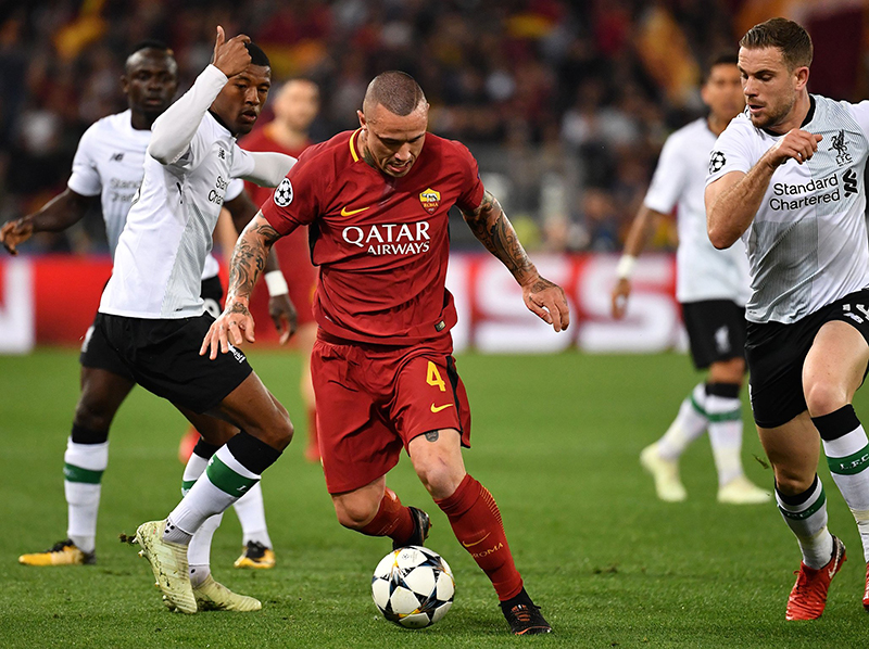 Nainggolan đã lập cú đúp cho AS Roma với các bàn thắng ở phút 86 và 90+4.