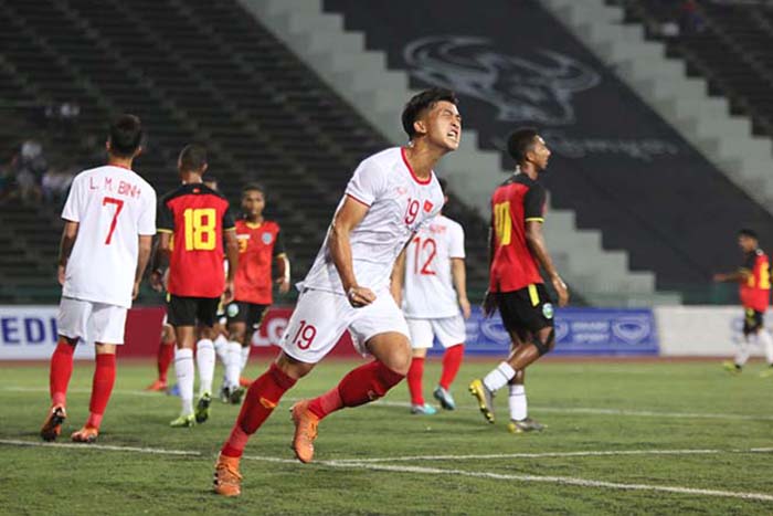 Danh Trung đã để lại ấn tượng đậm nét tại U22 Đông Nam Á.