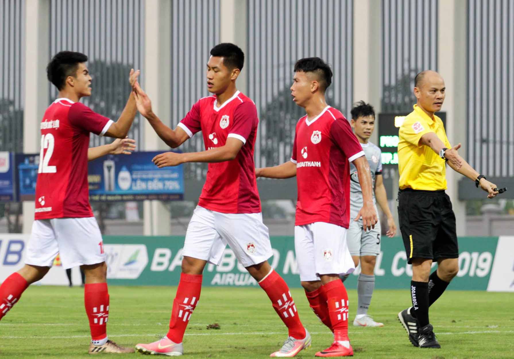 Phố Hiến FC đang thăng hoa ở mùa giải đầu tiên thi đấu tại Hạng Nhất. Ảnh: Phố Hiến FC.