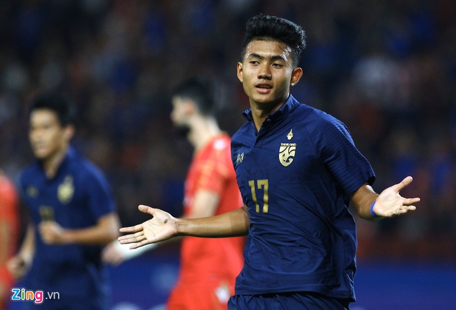 Suphanat mở tỷ số cho U23 Thái Lan. Ảnh: Zing.vn.