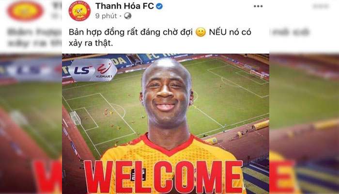 Bài đăng khiến NHM xôn xao của Fanpage CLB Thanh Hoá.