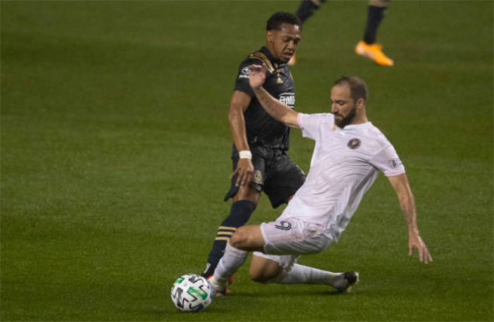 Trong khi Higuain chưa nổ súng thì Inter Miami đã nhận 2 bàn thua vào các phút 25 và 69.