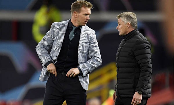 Nagelsmann cùng Leipzig loại Man Utd khỏi Champions League mùa này.
