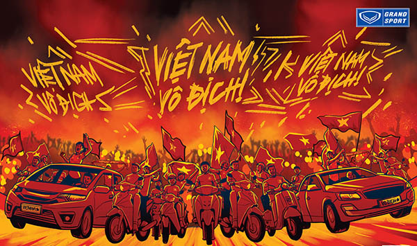 Đoạn phim kéo dài khoảng 2 phút, lồng ghép những thước phim hoạt hình cùng các phân đoạn quay thực tế các cầu thủ và kết thúc bằng hình ảnh "Việt Nam vô địch". Đây là lần đầu tiên tại châu Á và Đông Nam Á, một video clip hoạt hình ra mắt sản phẩm áo thi đấu bóng đá được sản xuất.