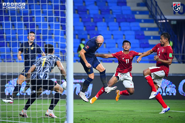 ĐT Thái Lan không thể tận dụng triệt để những cú dứt điểm. Ảnh: Thailand FA.