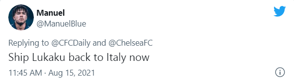 "Mang Lukaku về Italia ngay đi."