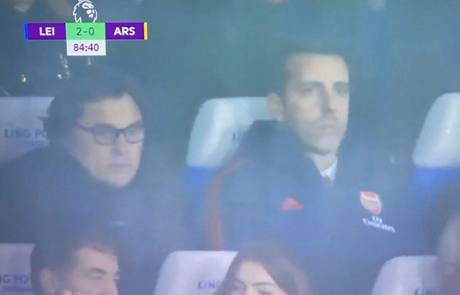 2 thành viên của BLĐ The Gunner đã trực tiếp chứng kiến thất bại của đội nhà trước Leicester.