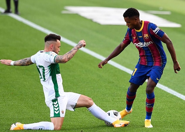Ansu Fati là tương lai của Barcelona khi đã ghi 5 bàn, có 4 kiến tạo chỉ sau 10 trận ra sân ở mùa này trước khi dính chấn thương.
