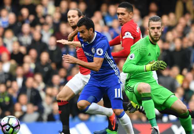 Pedro ghi bàn mở tỷ số trước Man United. Ảnh: Internet