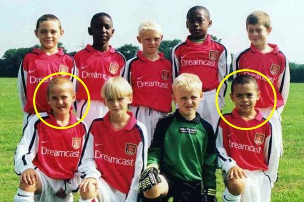 Kane (bìa trái) và Yennaris (bìa phải) là đồng đội tại đội trẻ Arsenal.
