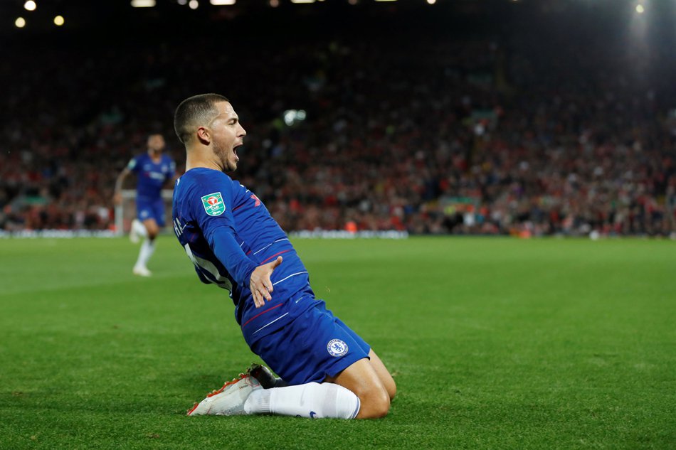 Hazard là đầu tàu của Chelsea thời điểm hiện tại.