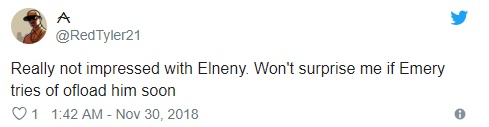 "Thật sự không ấn tượng với Elneny. Tôi sẽ không ngạc nhiên nếu Emery sớm loại cậu ta."