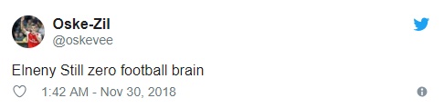 "Elneny vẫn không có chút tư duy bóng đá nào."