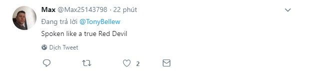 "Phát biểu như một Quỷ Đỏ đích thực."
