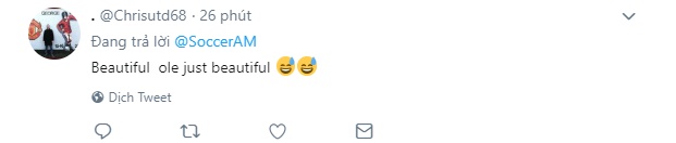"Những lời tuyệt đẹp, Ole."