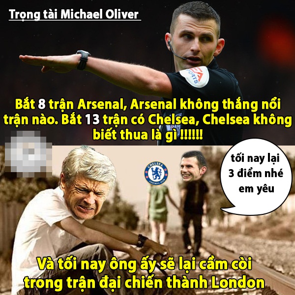 Ảnh bài viết Ảnh chế: Trọng tài "móc ngoặc" Chelsea ở derby London; Kỷ niệm ngày lộ diện cầu thủ "yếu sinh lý" nhất làng bóng đá