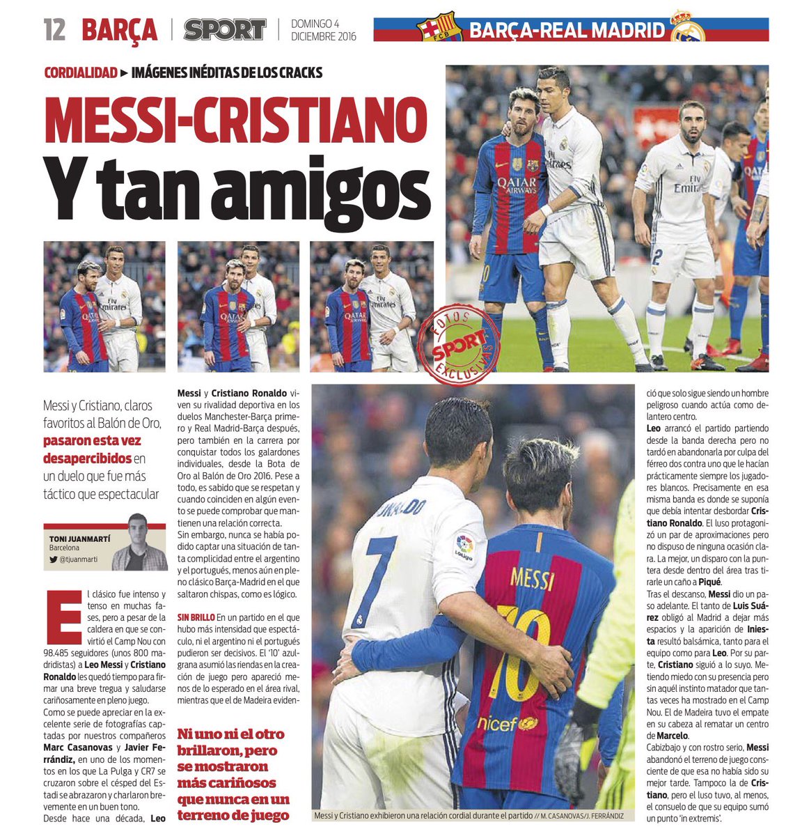 Ảnh bài viết Sau tất cả, Messi và Ronaldo vẫn yêu quí nhau