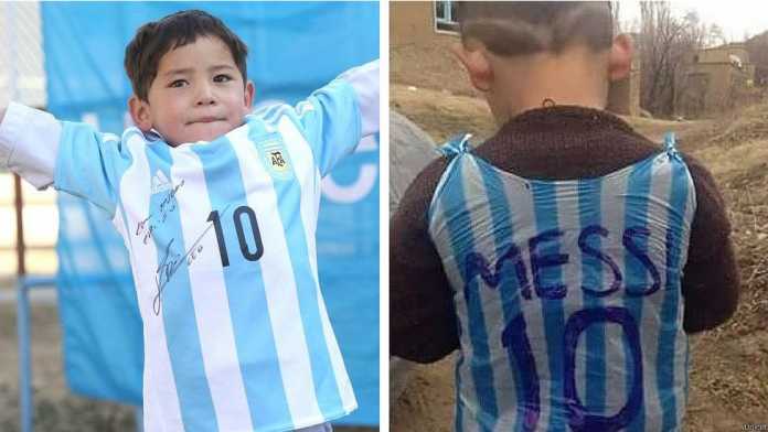 Ảnh bài viết 'Cậu bé áo nylon' hoàn thành giấc mơ gặp Messi