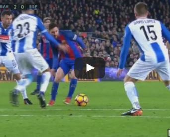 Ảnh bài viết Pha rê bóng như đá PES của Lionel Messi vs Espanyol