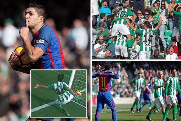 Ảnh bài viết Trọng tài tước bàn thắng, Suarez giải cứu Barca ở Benito Villamarin