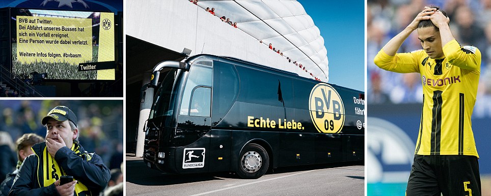 Ảnh bài viết SỐC: Xe bus phát nổ, trận Dortmund - Monaco bị hủy